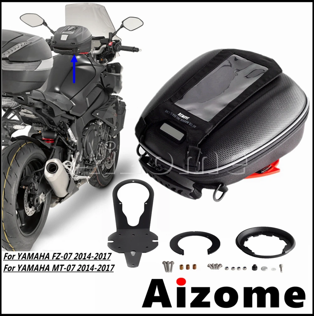

Кольцевое крепление топливный наполнитель Mootorcycle Tank Bags Съемная сумка для путешествий навигационная сумка для YAMAHA FZ MT FZ-07 2014-2017