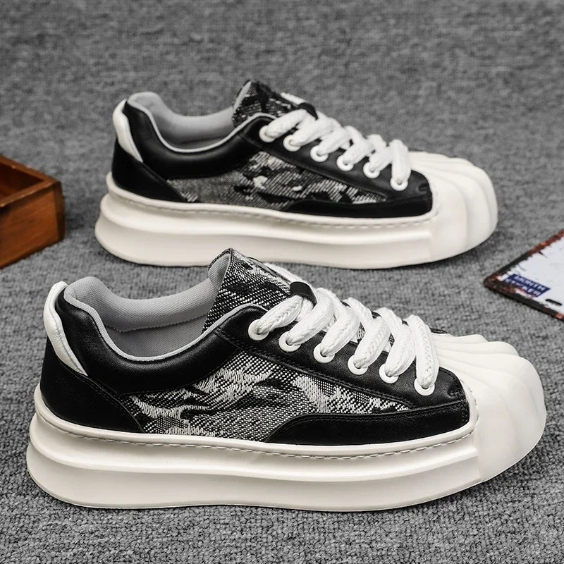 

Кроссовки мужские на платформе, летняя повседневная спортивная обувь, люксовые модные туфли для скейтборда, тенниса, лоферы в рыбацком стиле