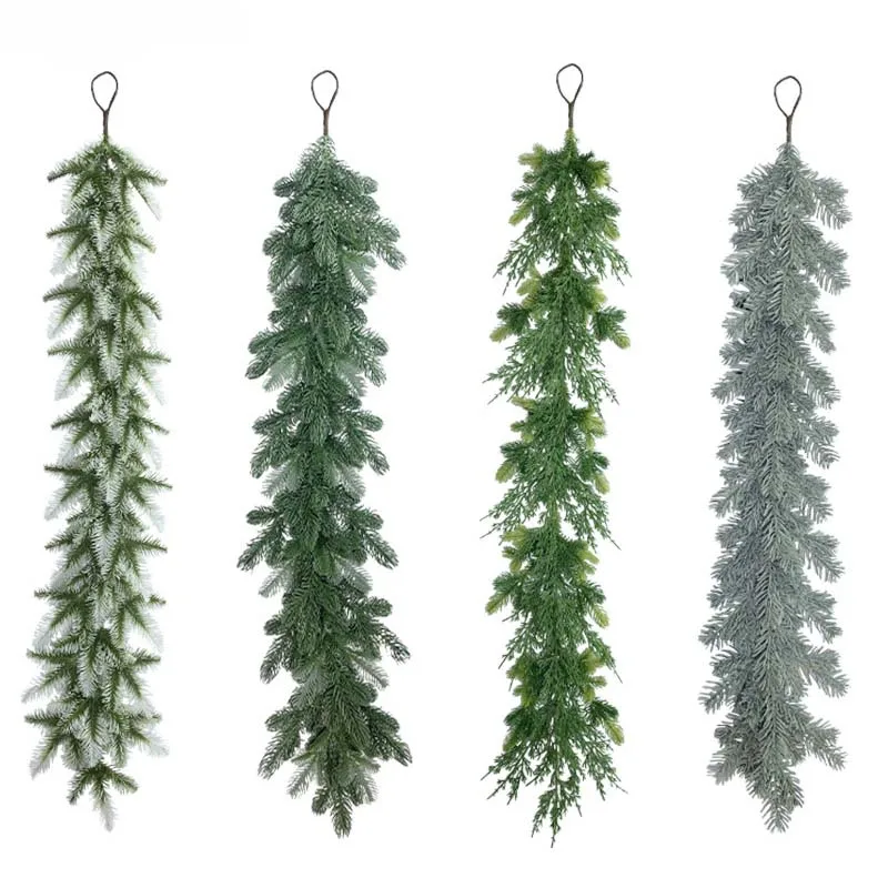 

Artificial Christmas Pine Garland Decoration Greenery Garland Realistic Cedar Vines for Fireplace Window Wall Holiday Xmas Decor