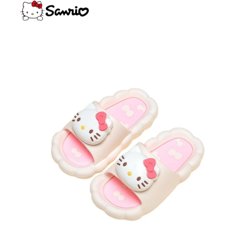 

Sanrio hello kitty anime peripheral children's slippers cute indoor home bathroom non-slip parent-child sandals and slippers