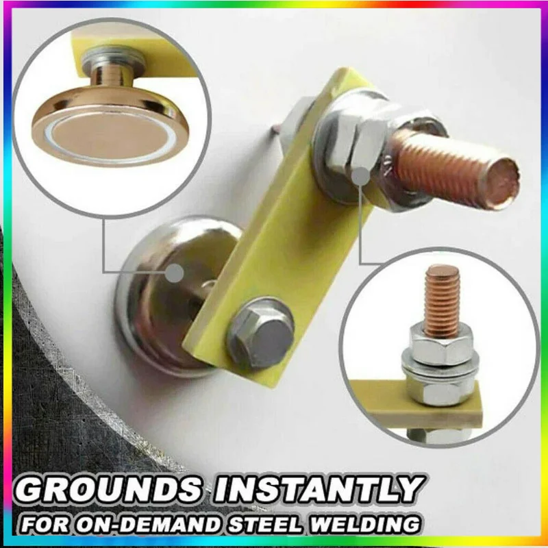 

Metalworking Magnet Head Magnetic Ground Clamp Metal Plate Welding Support Tool Accessories Spotter Suction Grounding