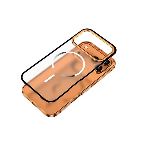 Для iPhone 17 Pro Max Air Матовый магнитный чехол для телефона Металлический каркас Съемный для Magsafe Пряжка объектива Матовая крышка N2H0