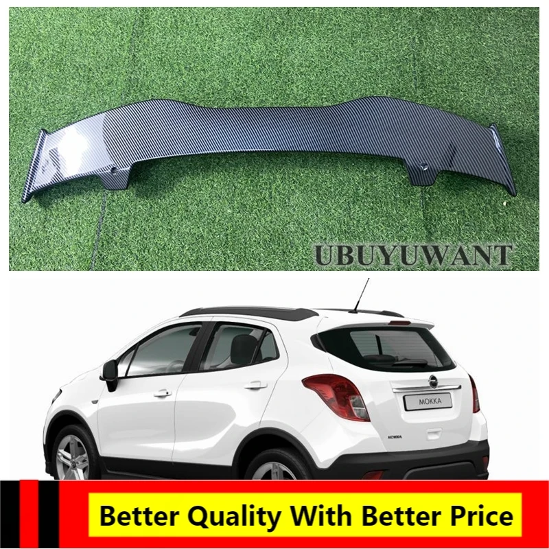 

Подходит для Opel Mokka 2013-2016 спойлер из АБС-пластика углеродного волокна вид хэтчбека крыши заднего крыла корпуса комплект аксессуаров