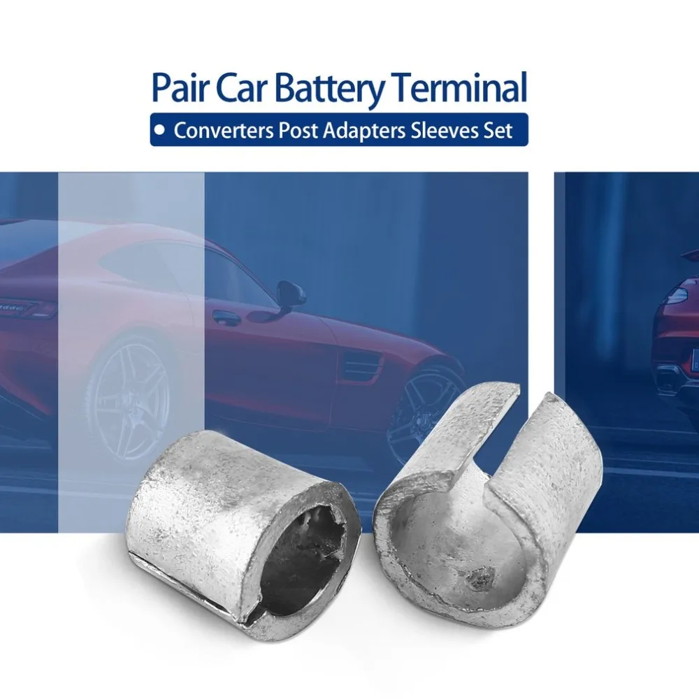 

Pair Car Battery Terminal Converters Post Adaptors Sleeves Set Battery Post Adapters Sleeves 1 x NEG & 1 x POS