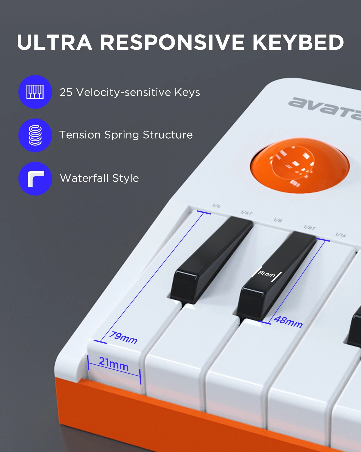 EMK-25 беспроводной Midi-контроллер клавиатуры с 9 подсветками OLED-дисплей 8 ручек