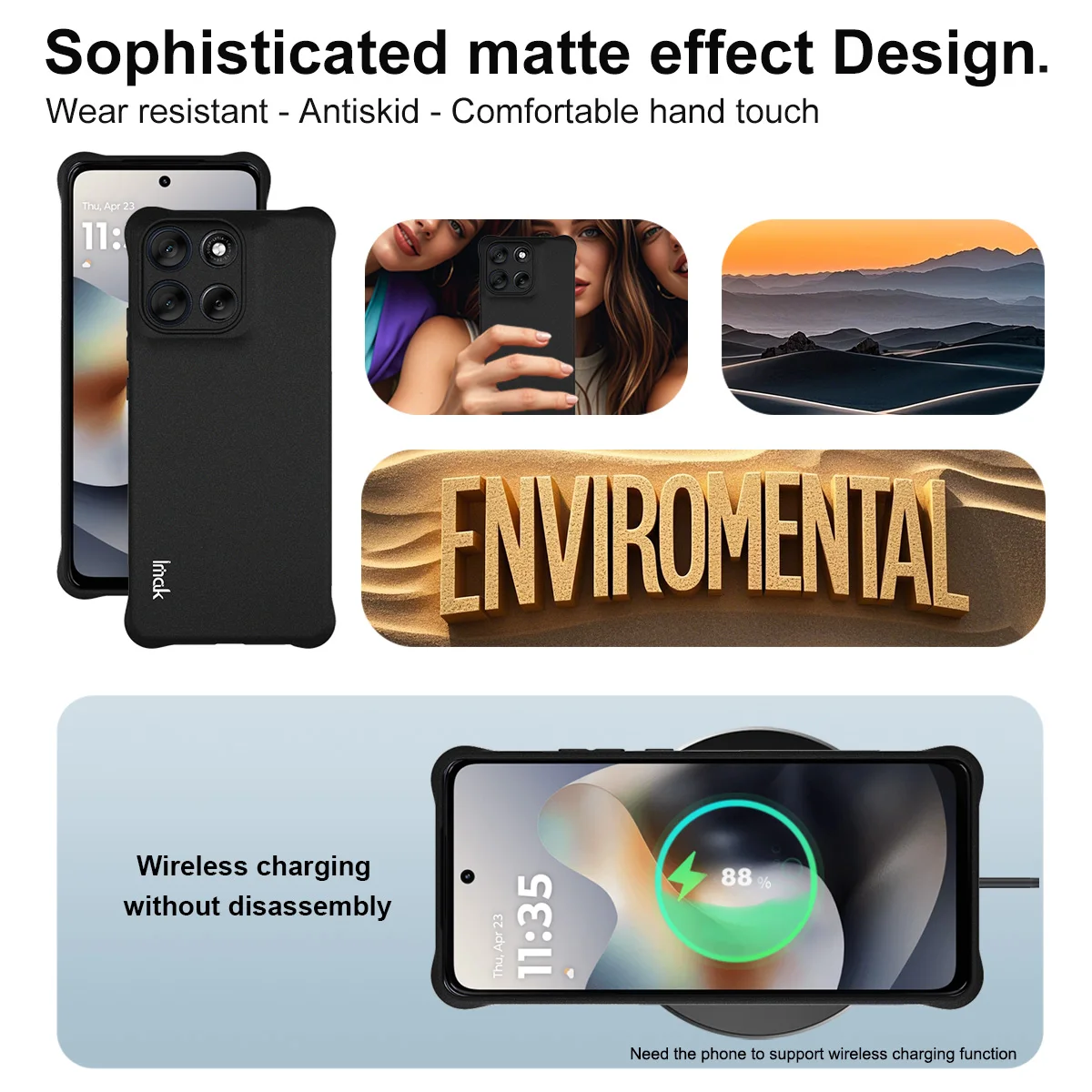 Фото Защитный чехол Imak для Motorola G56 G86 Power Edge 60 Fusion 60s 5G 2025, прозрачный мягкий корпус из ТПУ №5