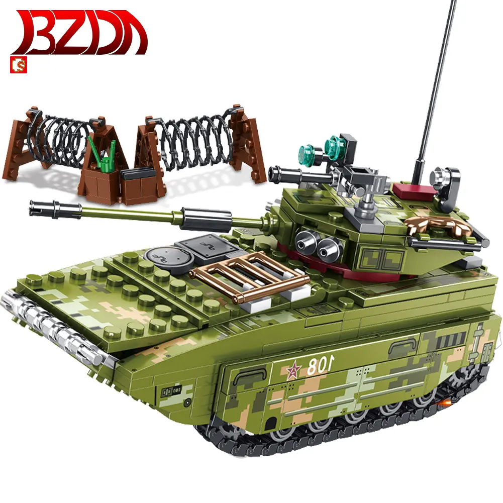 

413 шт., Детский конструктор штурмовой танк