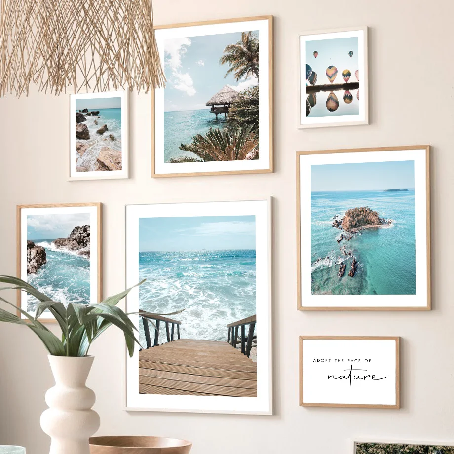 

Maldives Reef Palm Tree Beach Island Landscape Pictures Canvas Painting Wall Art Nordic Posters Prints Living Room Home Decor