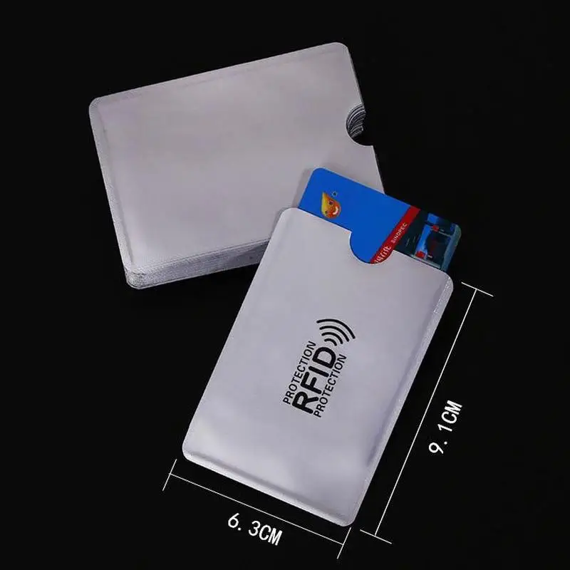 

10Pcs Color RFID Blocking Credit Bank Card Sleeves Protector Aluminum Foil Anti-Scan Card Holder Access Control Card Keeper Case