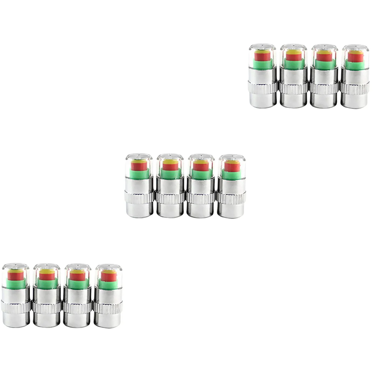 

12 Pcs Vehicle Tire Pressure Warning Automobile Tire Monitoring Sensor Indicator (Copper Core)