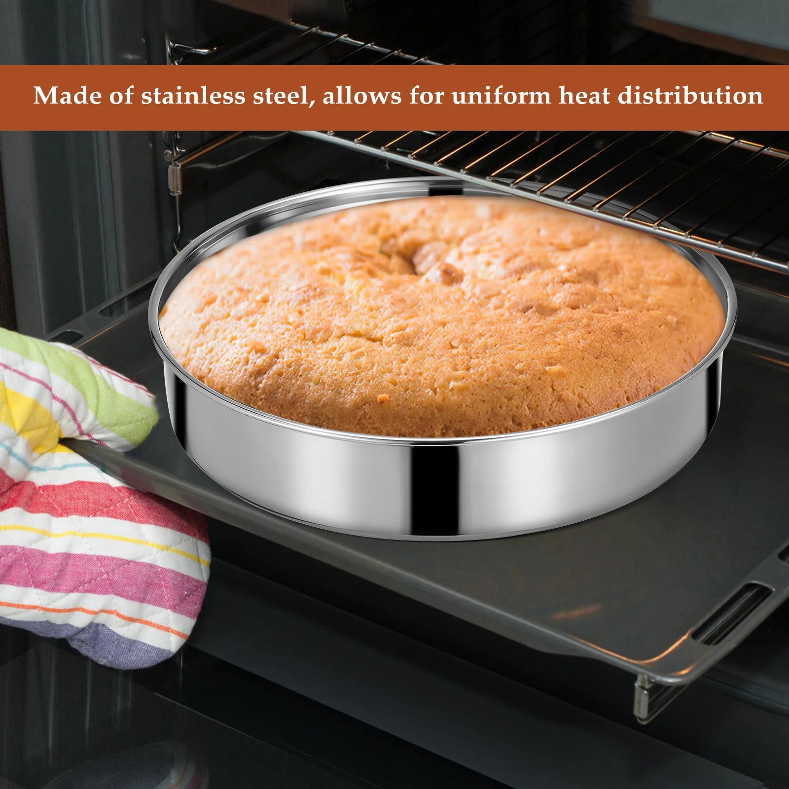 2 шт. форма для торта из нержавеющей стали кексы тарелка выпечки сыра круглая