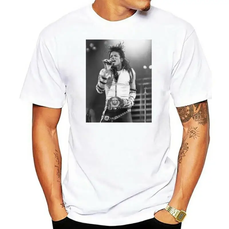 

Майкл Джексон Футболка дизайн поп Кинг топ 100% хлопок унисекс женщины взрослые Повседневная футболка