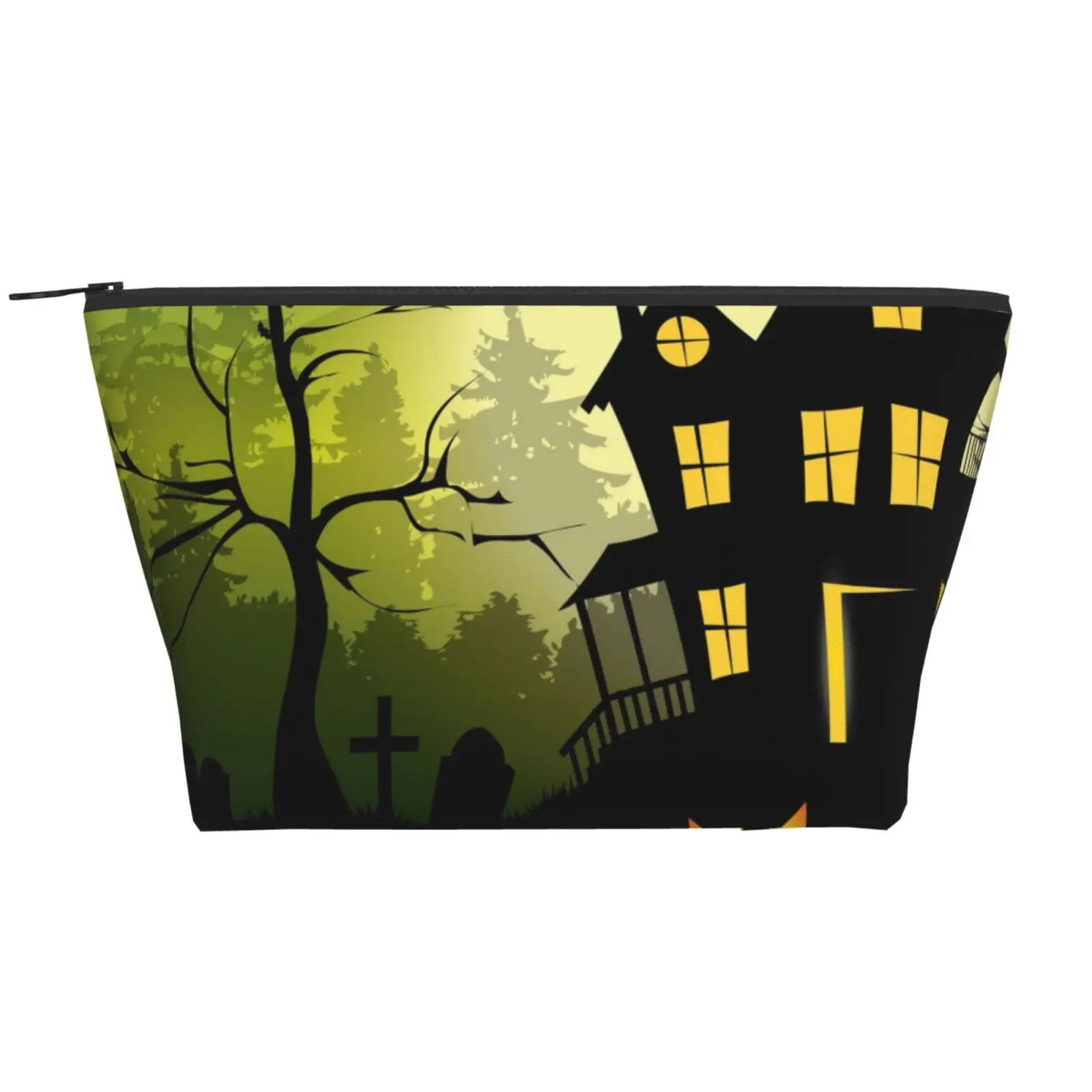 

Green Horror Tombstone Packaging Trapezoid Daily Storage Bag Polyester Halloween Holiday Organizer Stocked