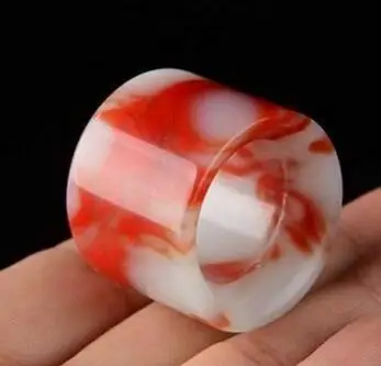 

China handcarved 100% natural Bloodstone Jade Ring
