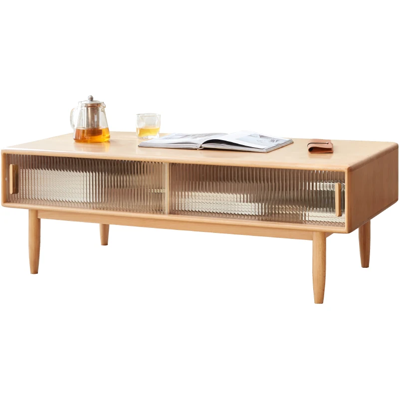 

YY Solid Wood Coffee Table Modern Simple Home Beech Coffee Table Small Apartment