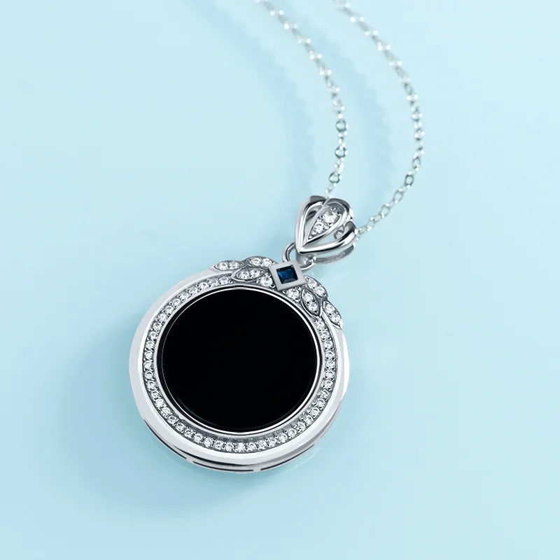 

Burmese Jade Pendant Luxury Stone Natural Necklace Jadeite Men Carved Black Certificate 925 Silver Amulet Gemstones Jewelry