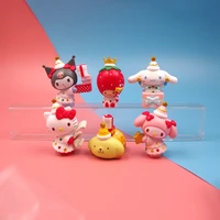 %d0%b0%d0%bd%d0%b8%d0%bc%d0%b5 kawaii sanrio anime figure kitty action figures kuromi melody cinnamoroll model ornament kid toys for girls birthday gifts