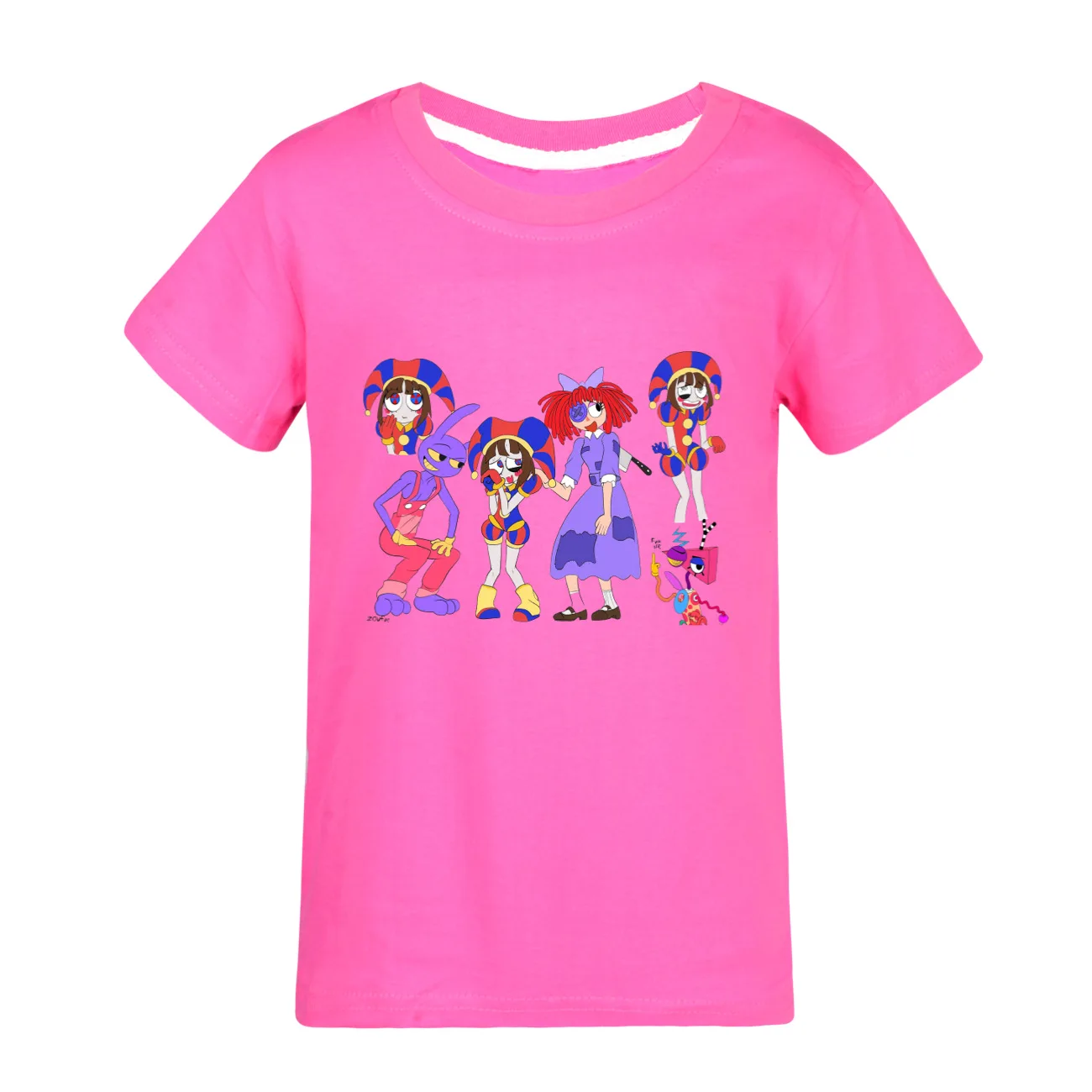 Детская летняя одежда The Amazing Circo Digital Camisas 2024 топы с круглым вырезом и короткими