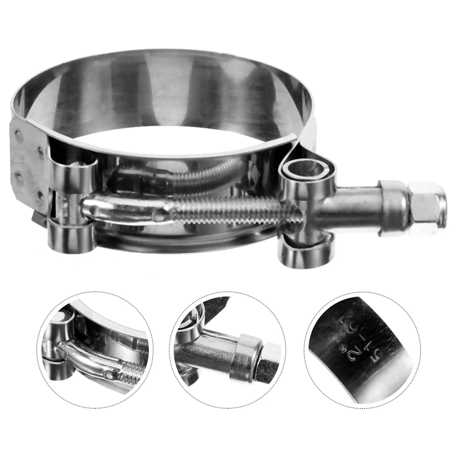 

Intensity Metal Exhaust Clamp Motorbike Hoop Strength Heavy Duty Muffler Stainless Steel