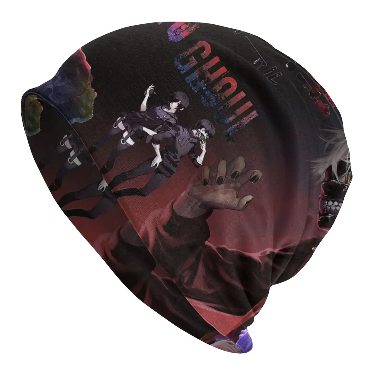 

Japanese Anime Kaneki Ken Tokyo Ghoul Skullies Manga Caps Soft Warm Casual Printed Outdoor Hats for Men Women Gorra
