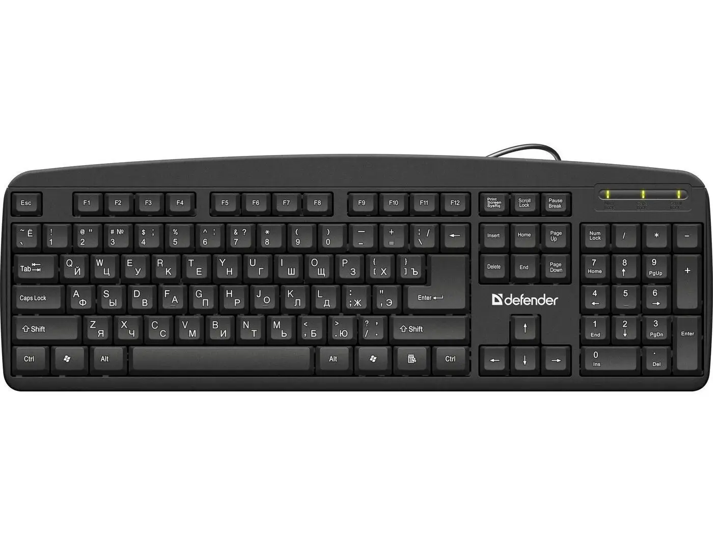 

Клавиатура Defender Office HB-910 RU, черный, полноразмерная