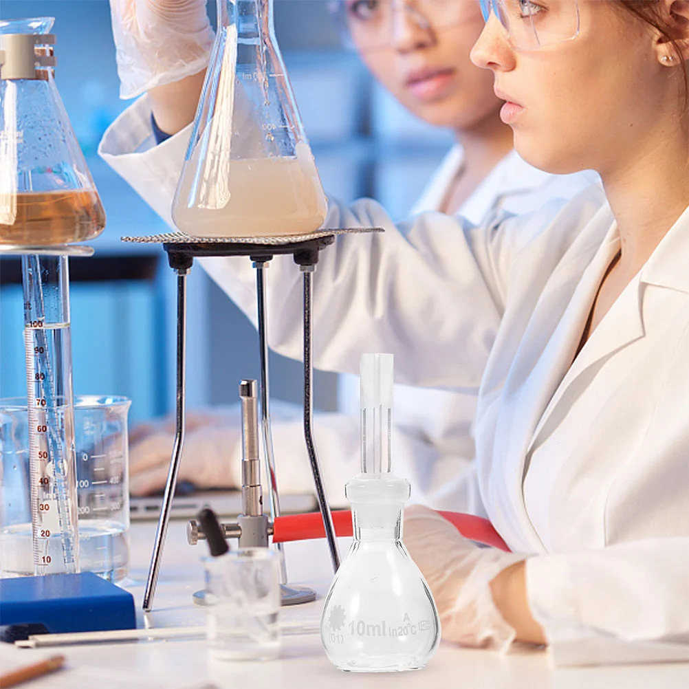 

Glass Bottle Density Pycnometer Laboratory Liquid Stopper Reagent Storage Bottles