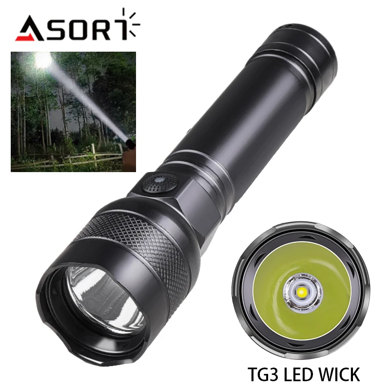 Strong Light LED Flashlight USB Rechargeable Torch Portable Mini Lamp Long Shot Lantern for Outdoor Camping Fishing Emergency