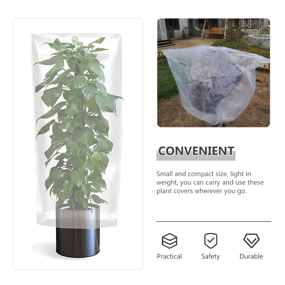 

Drawstring Tree Covers Plant Antifreeze Film Plastic Plants Protectors for Winter