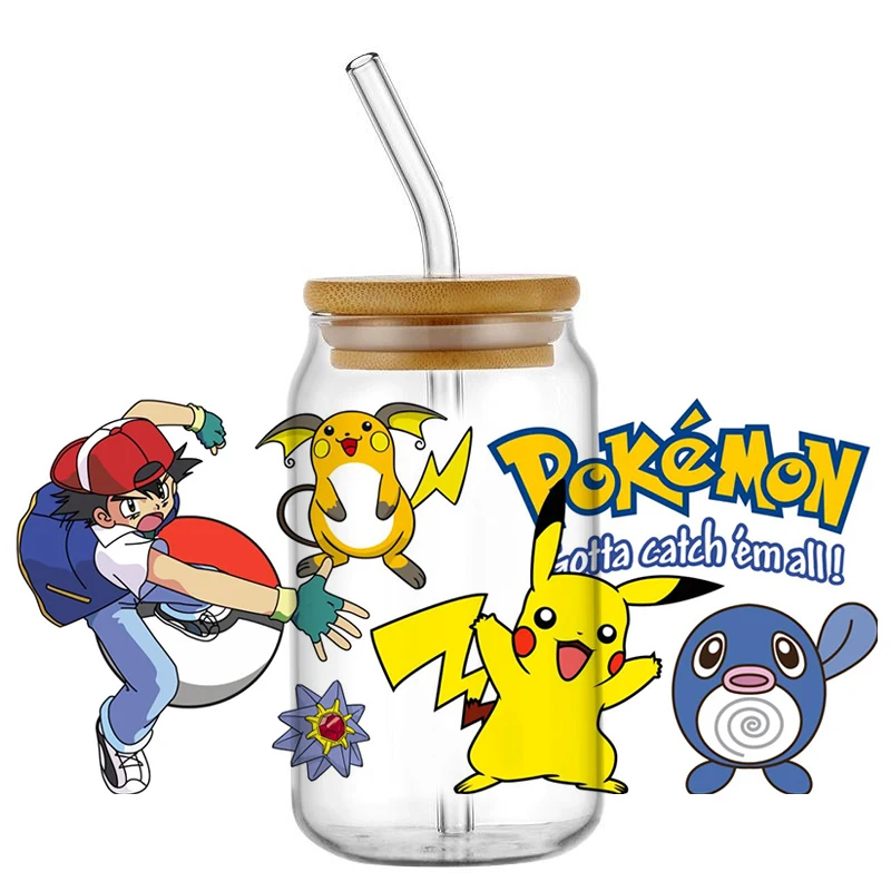 Miniso 3D Новый мультяшный дизайн УФ DTF наклейка для чашки 16 унций Libbey стекло моющаяся