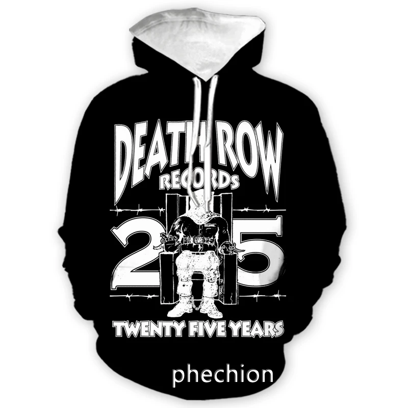 

phechion New Fashion Men/Women DEATH ROW 3D Print Long Sleeve Hoodie Casual Sweatshirt Hoodies Men Sport Pullover A163