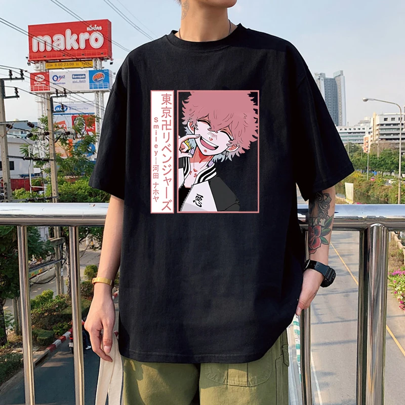 

Футболка унисекс с коротким рукавом, уличная одежда Токио с принтом рептилии из аниме Харадзюку, кавайная улыбающаяся нахоя Кавата, мультяш...