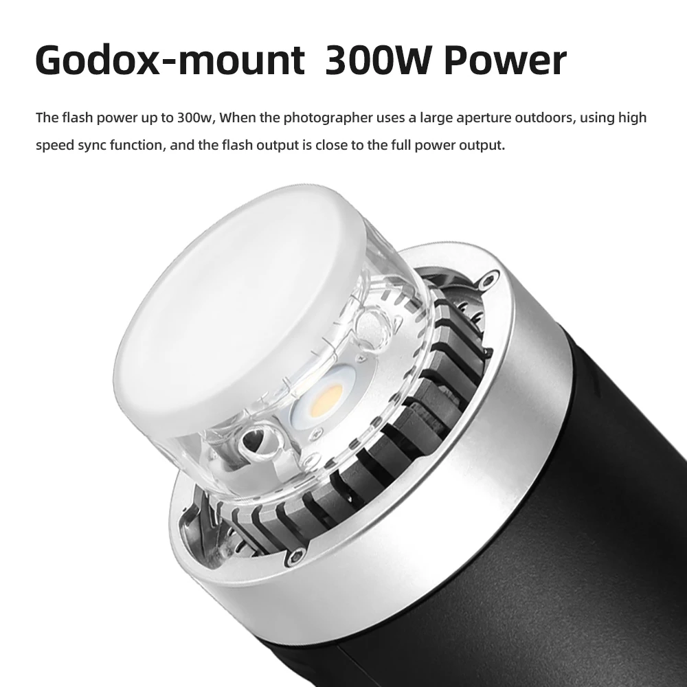 Внешняя вспышка в наличии Godox AD300Pro 300Ws TTL 2 4G 1/8000 HSS с батареей для Canon Nikon Sony Fuji Olympus