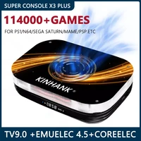 super console x3 plus retro video game console with 114000 classic games for pspps1ssn64dc three system all in one