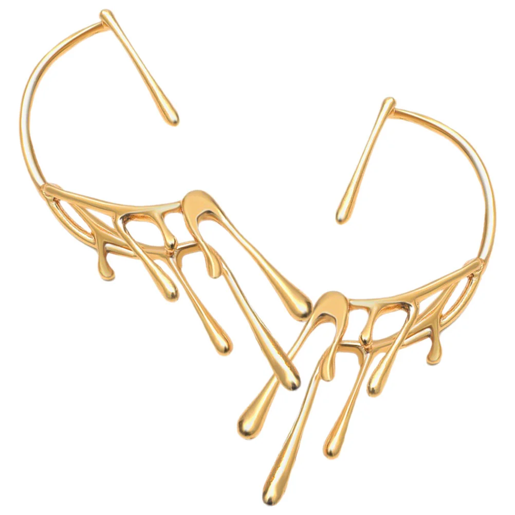 

1 Pair Dripping Wax Earrings Jewelry Fashionable Earrings Women Decorative Earrings