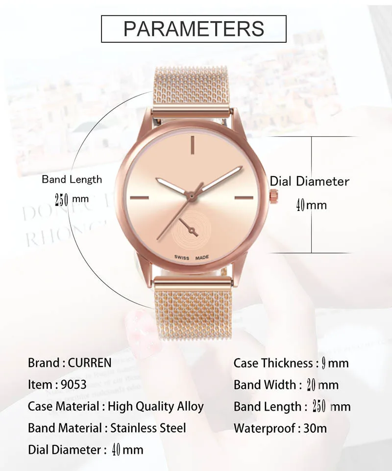 New Hot Selling Casual Simple Scale Dial for Women's Quartz Mesh Band Watch Girlfriend Temperament Gift