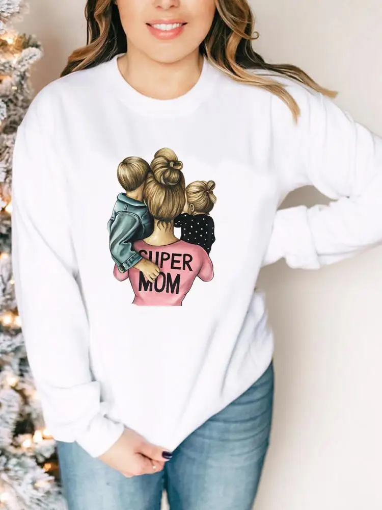 

Cartoon Mom Mother 90s Trend Sweatshirts Ladies Casual Graphic Pullovers Women Woman Autumn Spring Print Hoodies Female Clothing