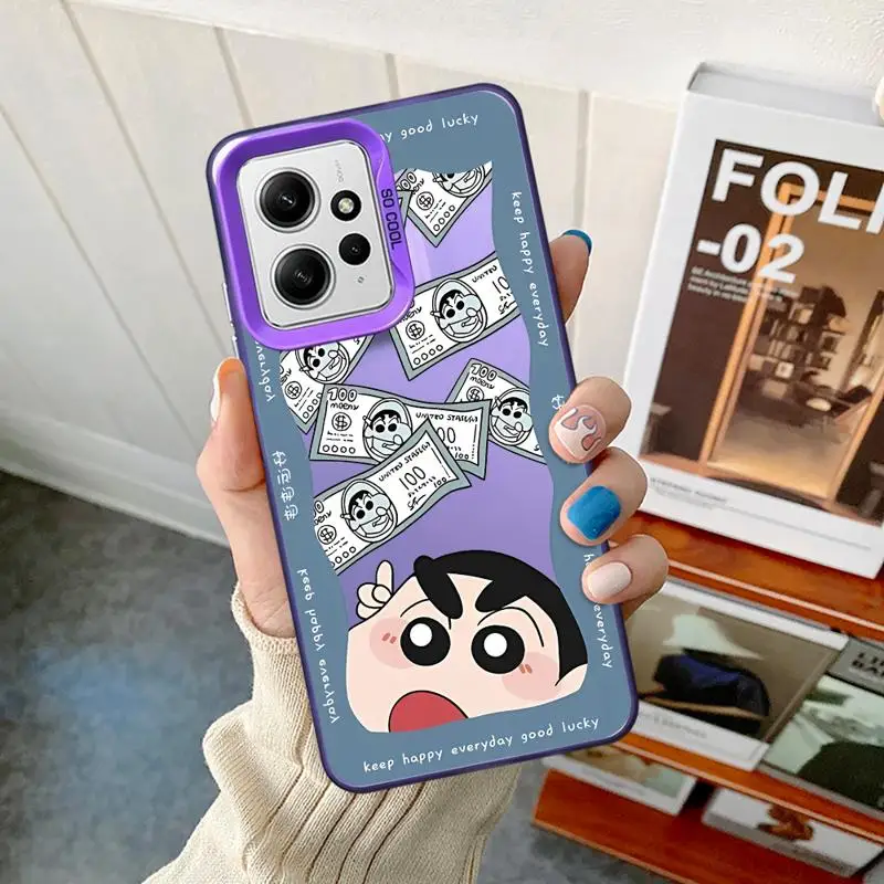 Мультяшный чехол C-Crayon S-ShinChan для телефона Xiaomi Mi 11 Lite 12T 13T Pro Poco X3 F4 F3 GT X5 C50 C51 мягкий