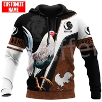 tessffel mexican rooster cook chicken animal tattoo tracksuit streetwear 3dprint menwomen harajuku casual funny zip hoodies t3