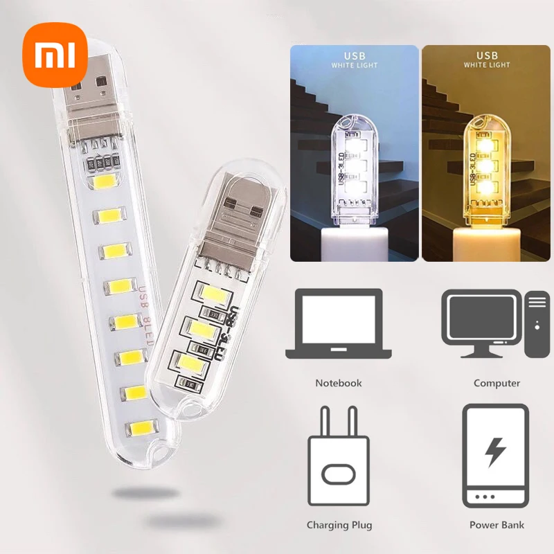 

Портативный светодиодный светильник XIAOMI, ночник с USB, мини-Настольная лампа для декора комнаты, ночное освещение для портативного зарядного...