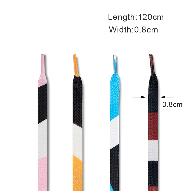 Colorful Shoe Laces For Tennis Flat Splicing Shoelaces For Sneakers Rainbow High Sports Shoelace Women Man Shoestrings