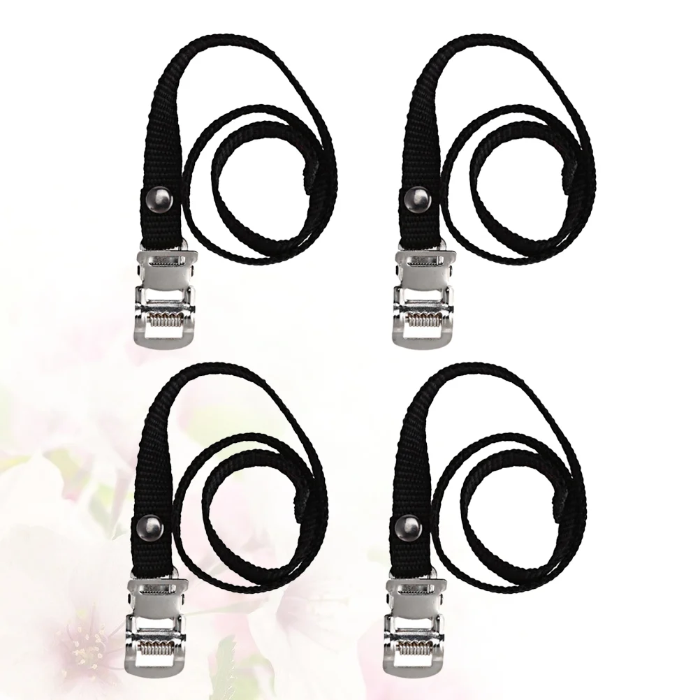 

4 Pcs Bike Toe Straps，strap Pedals Bicicleta Estatica Para Ejercicios Foot Rest