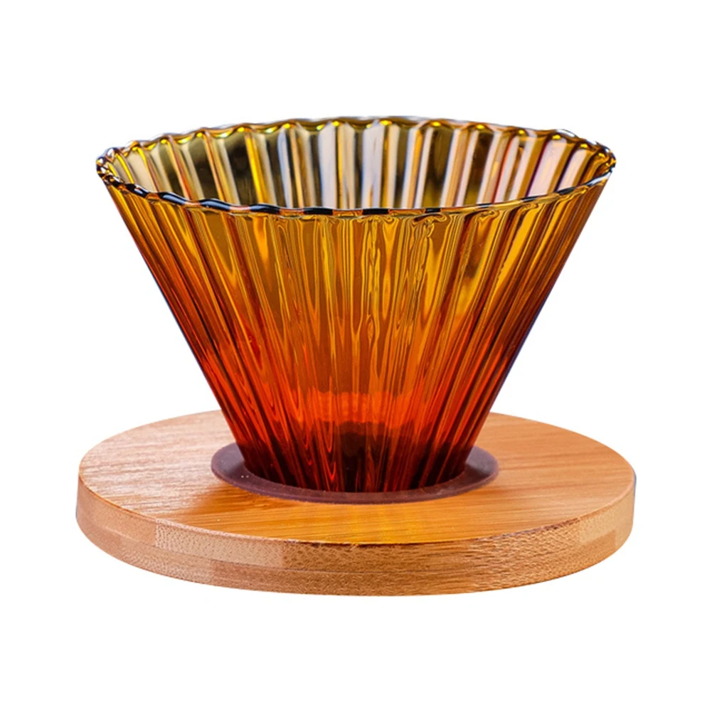 

V60 стеклянная кофейная капельница, кофейный сервиз, кофейная Воронка капельница, термостойкая кофейница, набор для наполнения кофе-коричне...