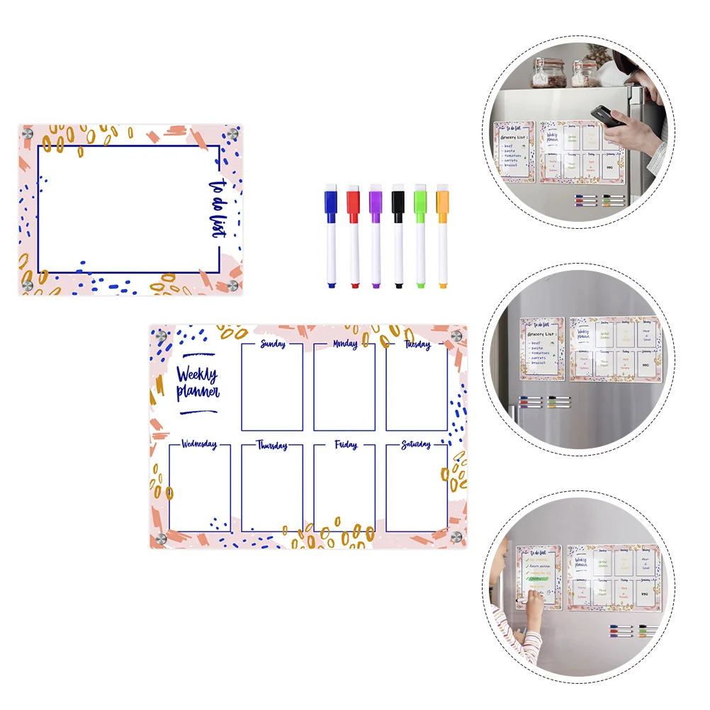 

Стирайте доску прозрачные доски для планировки холодильника практичная сухая стираемая Акриловая поверхность для письма