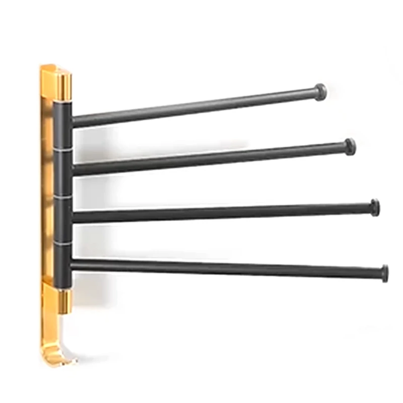 

Bathroom Towel Rack Bathroom Shelf Punch-Free Rotating Towel Holder Clothes Storage Rack Home Organizer