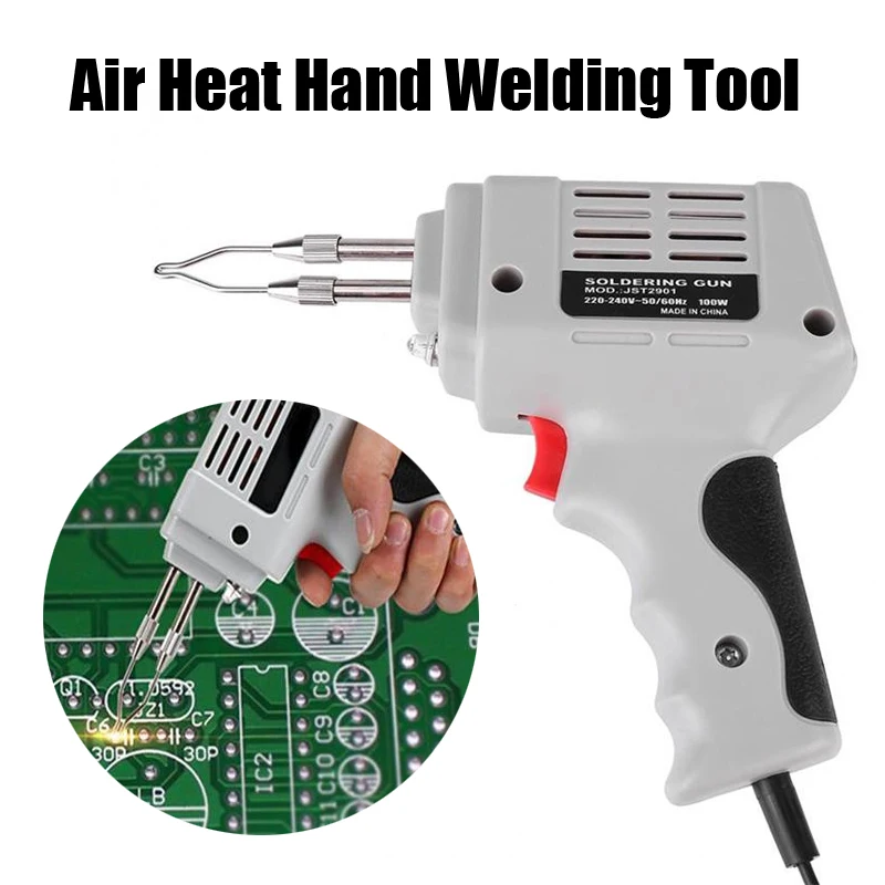 

Распродажа, Электрический паяльник, пистолет, тепловая пушка, ЕС 220 В 100 Вт, ручной сварочный инструмент с припоем, набор инструментов для сварки и ремонта