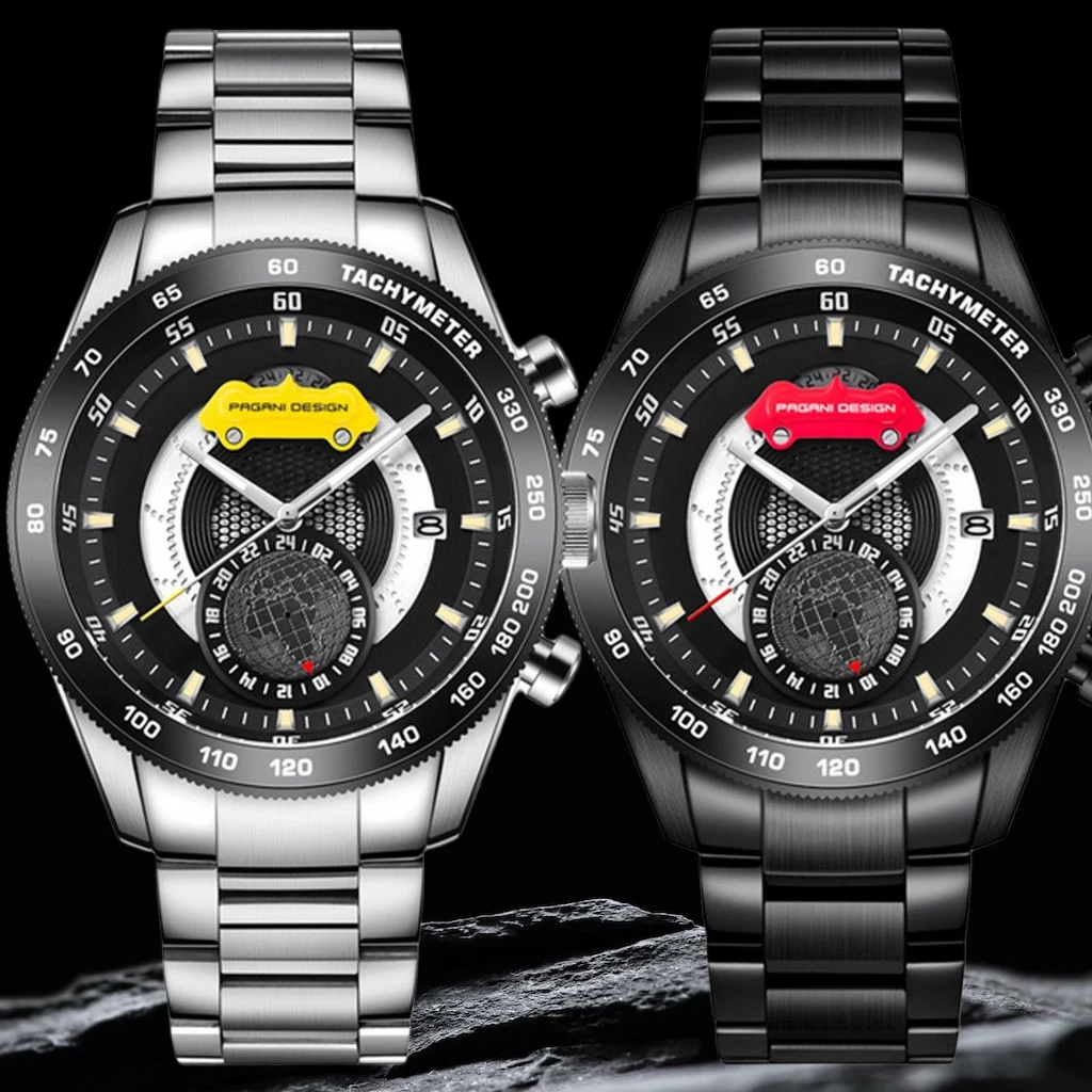 

PAGANI DESIGN Unique Earth Dial Quartz Genuine Leather Waterproof Watches Luminous Calendar Sports Watch For Men Reloj Hombre