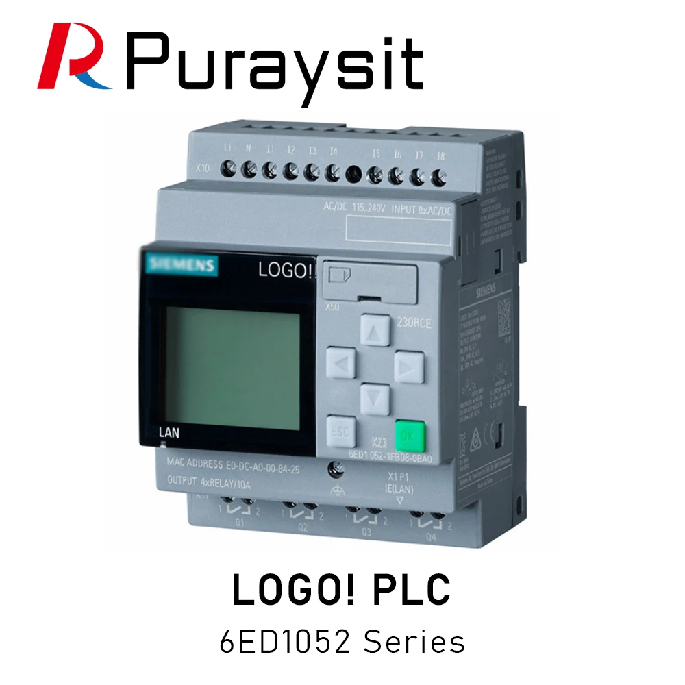 

Новый логический модуль Puraysit с логотипом 12/24RCE 6ED1052-1MD08-0BA0, полная замена 6ED1052-1MD00-0BA8 8 DI (4AI)/4 DO оригинал