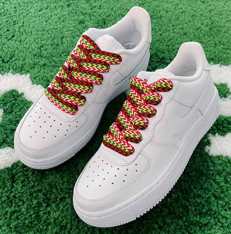 Шнурки в национальном стиле с волнистым узором для женщин и мужчин яркие