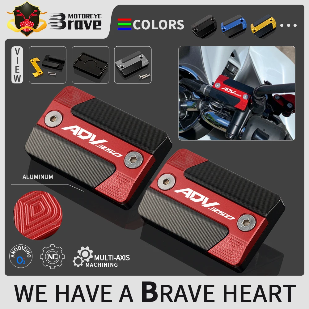 

1 Piece or pair For Honda ADV 350 ADV350 2022 2023 Motorcycle CNC Aluminum Front Brake Clutch Fluid Reservoir Cap Tank Cover