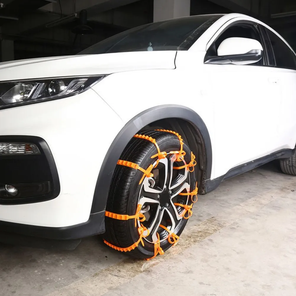 

10Pcs Universal Car Winter Tire Wheels Snow Chains Anti-Skid Universal SUV Belt Strap Slip Tire Chains Accessories